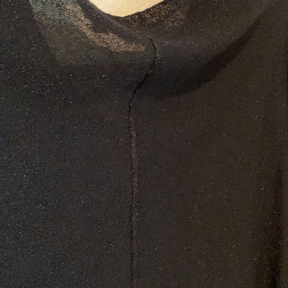 Draped Black Sheer Lightweight Blouse Top Sz Onesize - Picture 3 of 6